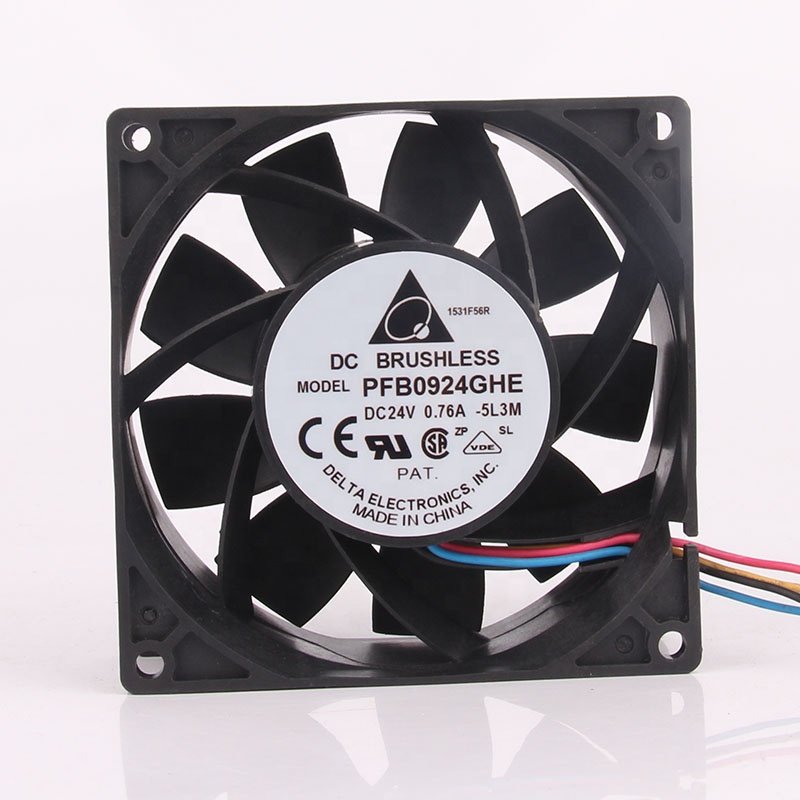 Original Delta 48V DC24V 0.76A EC AC 92x92x38MM 9CM 9238 6000 RPM Frequency Converter Centrifugal Exhaust PFB0924GHE Cooling Fan